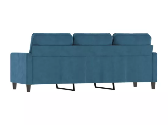 Canapé à 3 places Bleu 180 cm Velours