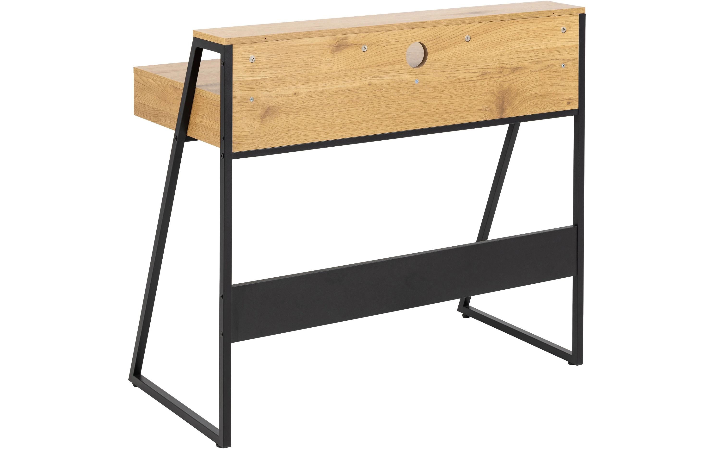 Tisch Reece, Wildeiche / Schwarz<br>Büroschreibtisch