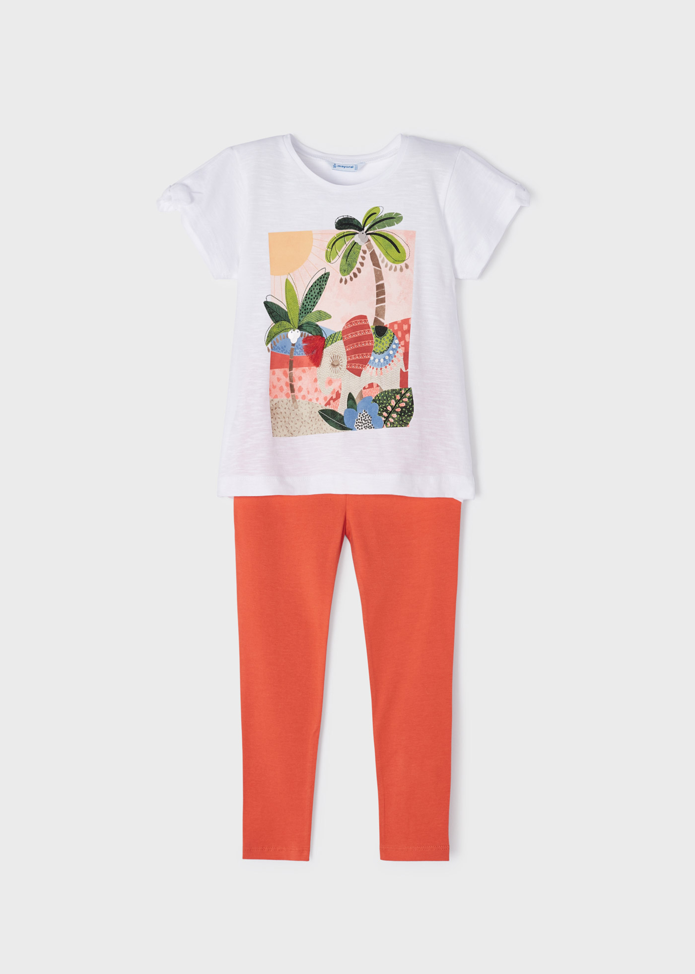 Conjunto de duas peças em algodão sustentável para meninas