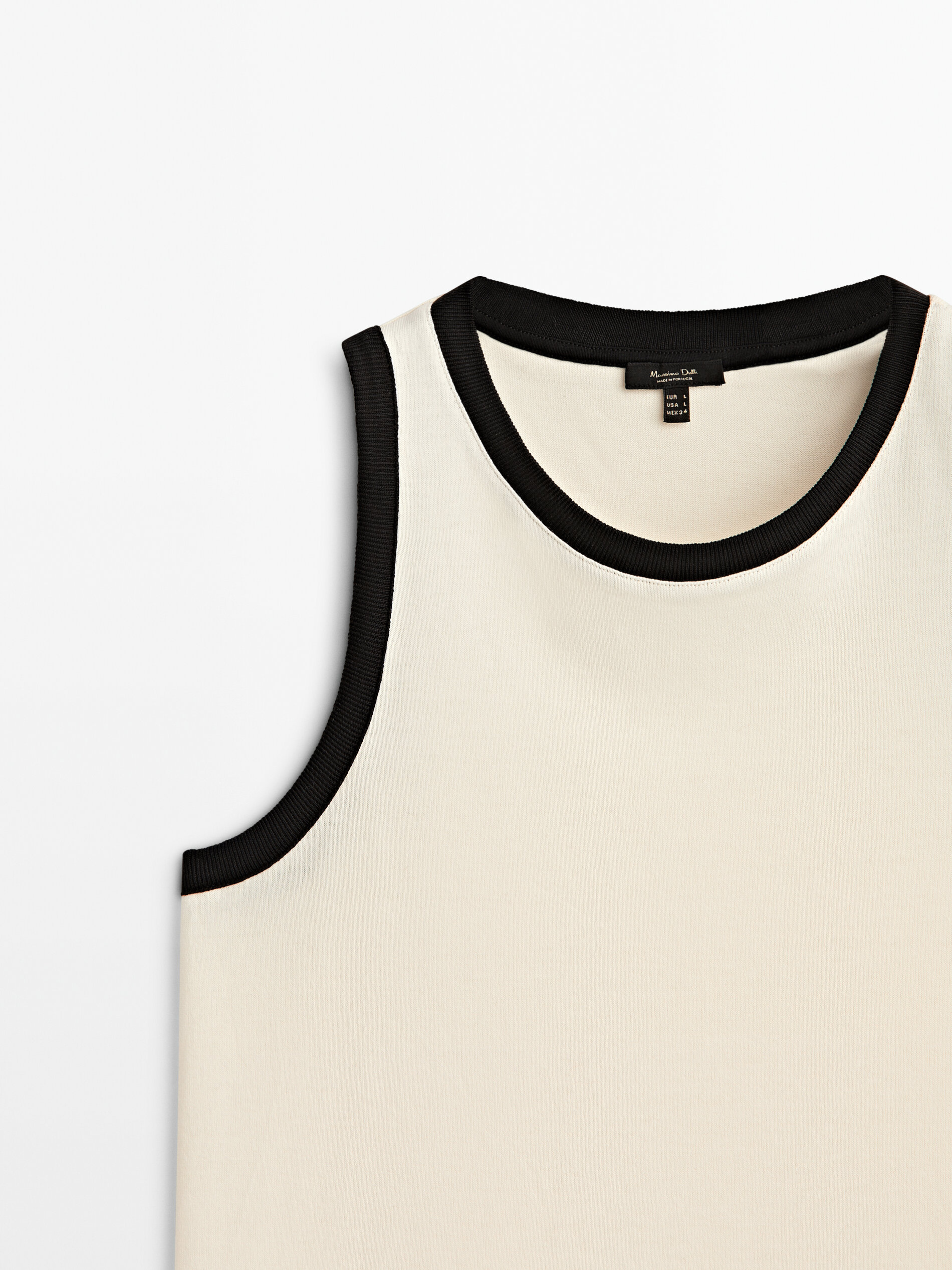 Camiseta sem mangas com contraste - RAW