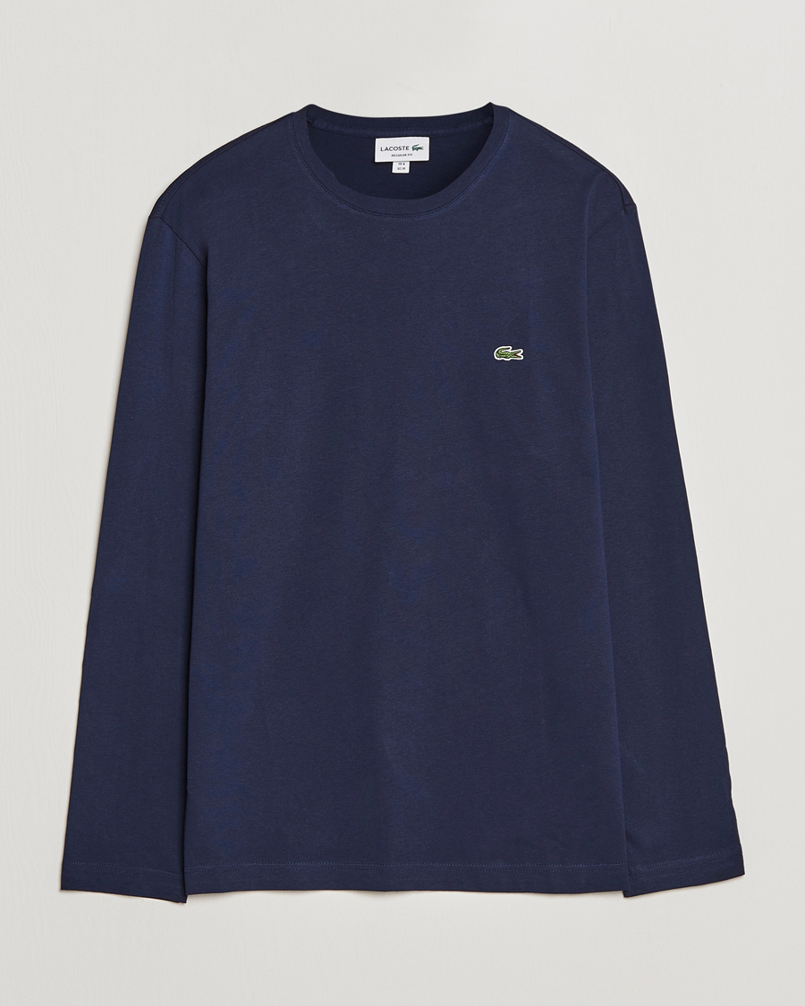Lacoste Long Sleeve Crew Neck T-Shirt Navy