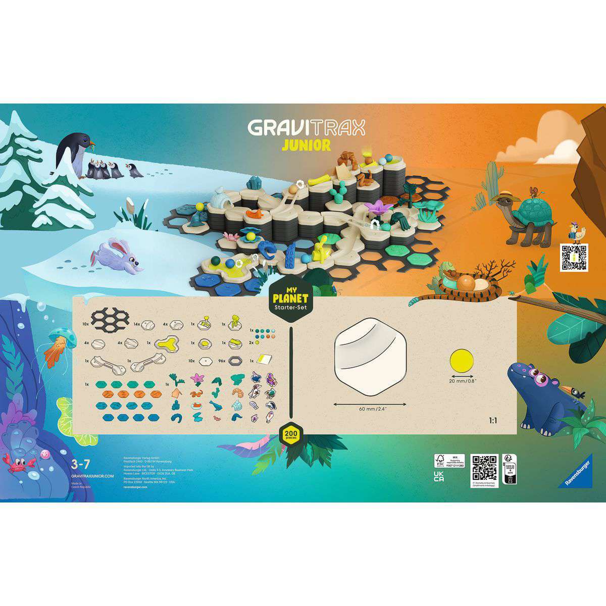 Ravensburger Spiel GraviTrax Junior Starter-Set XXL Planet