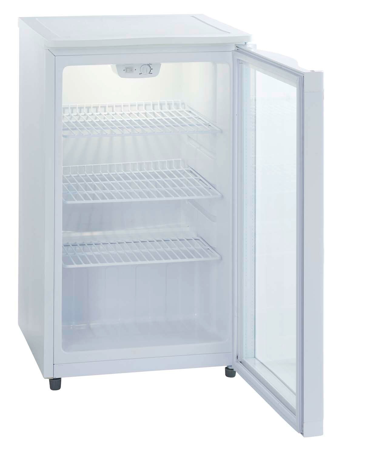PKM GKS102 Glastür-Kühlschrank, 102 Liter, 85 cm