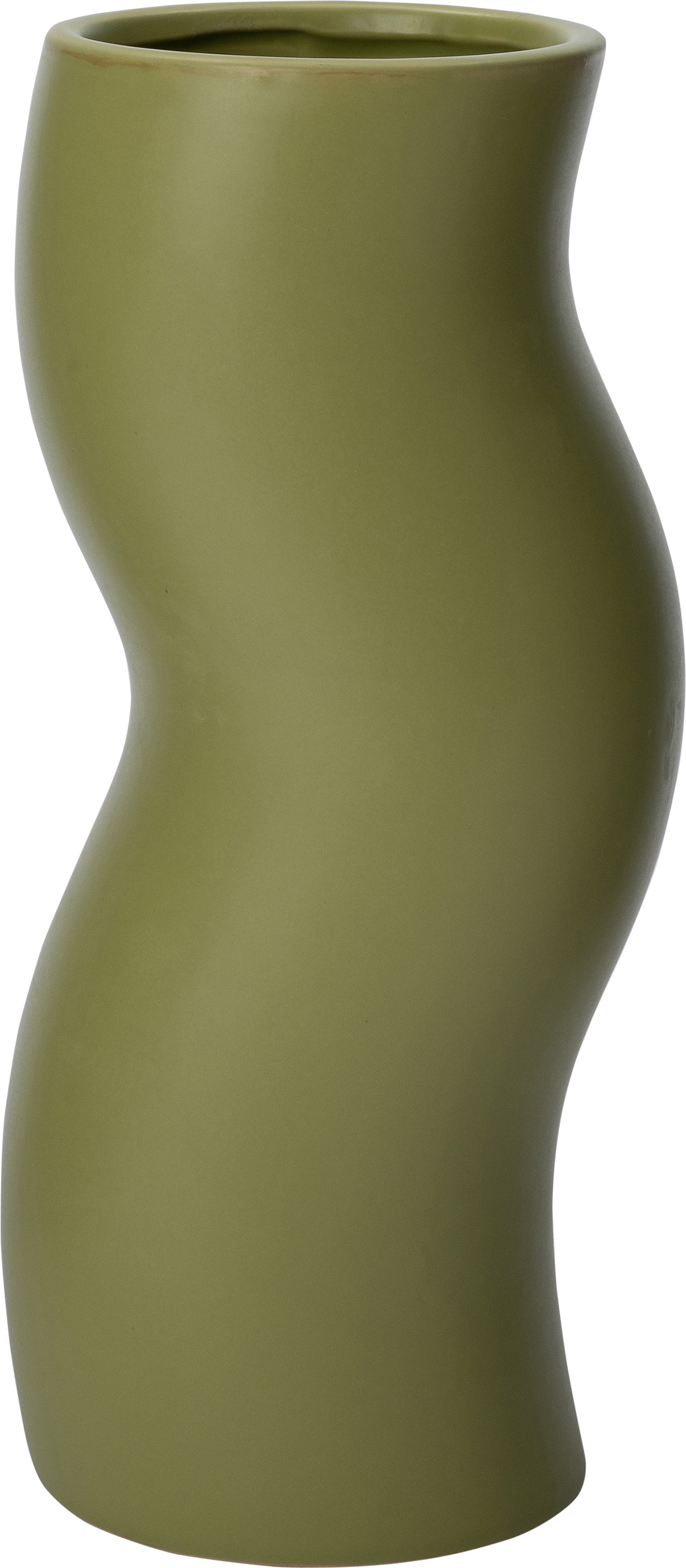 Intratuin vaas Lien groen D 12 H 32 cm