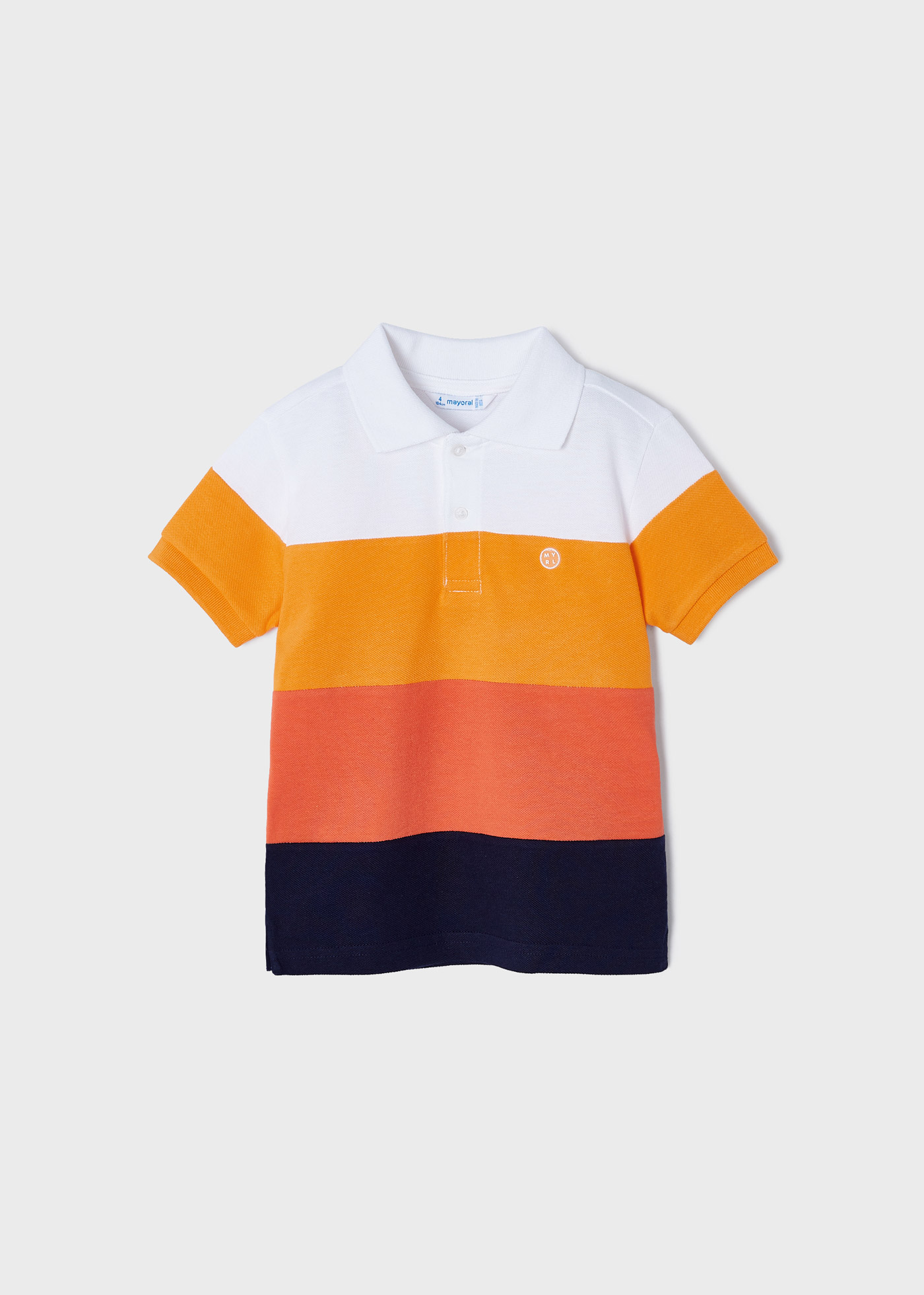 Camisa polo de manga curta com estampa para meninos