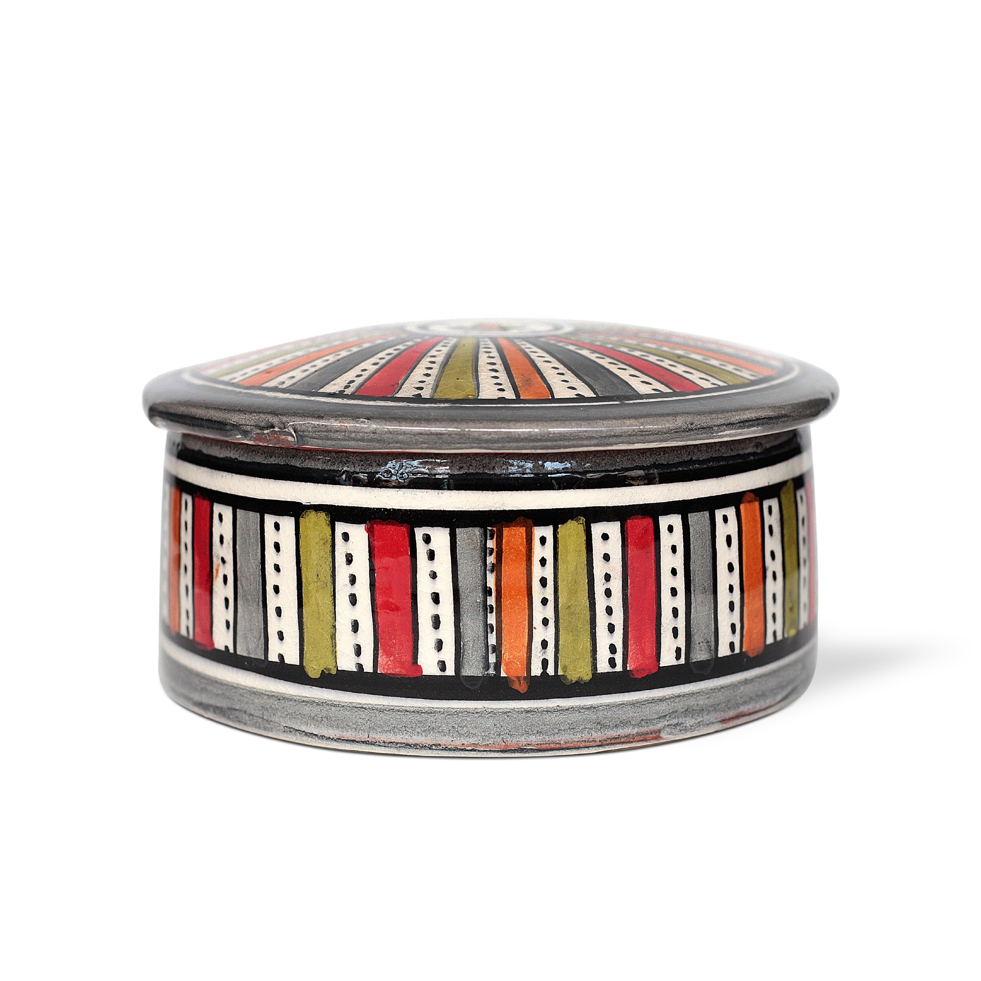 Zierbehälter flach, multicolor, Ø 12 cm, H 5 cm von fischer's lagerhaus
