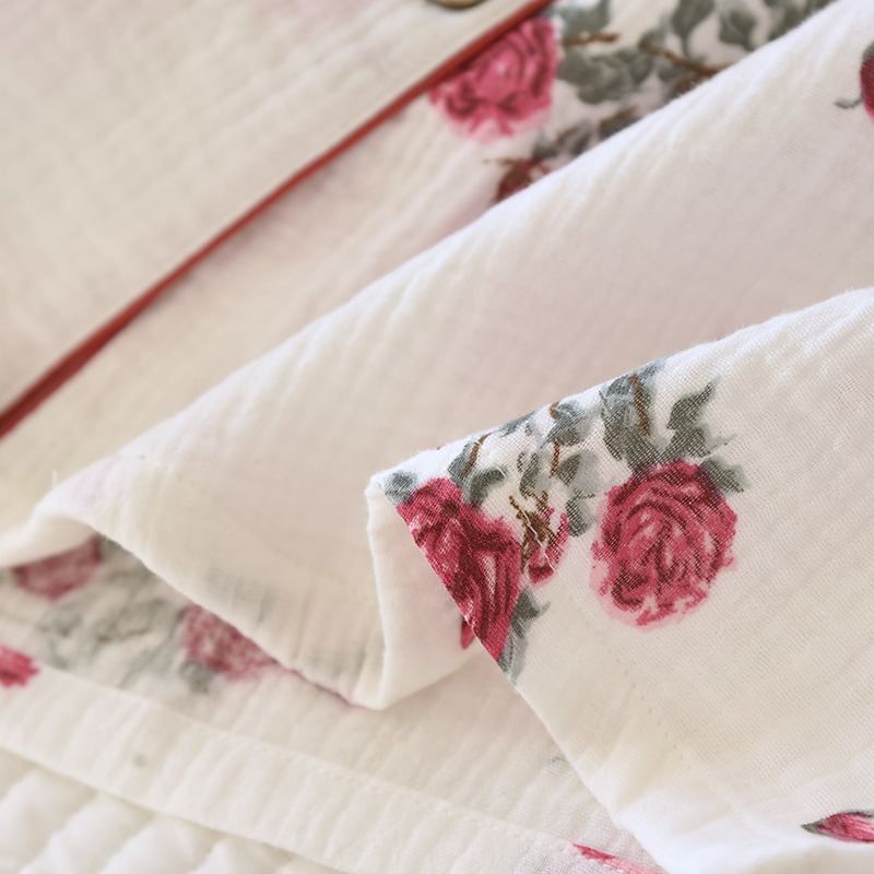 Somnus - Pyjamaset met lange mouwen en bloemenprint