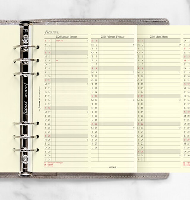 Årsplan A5 2026, Filofax