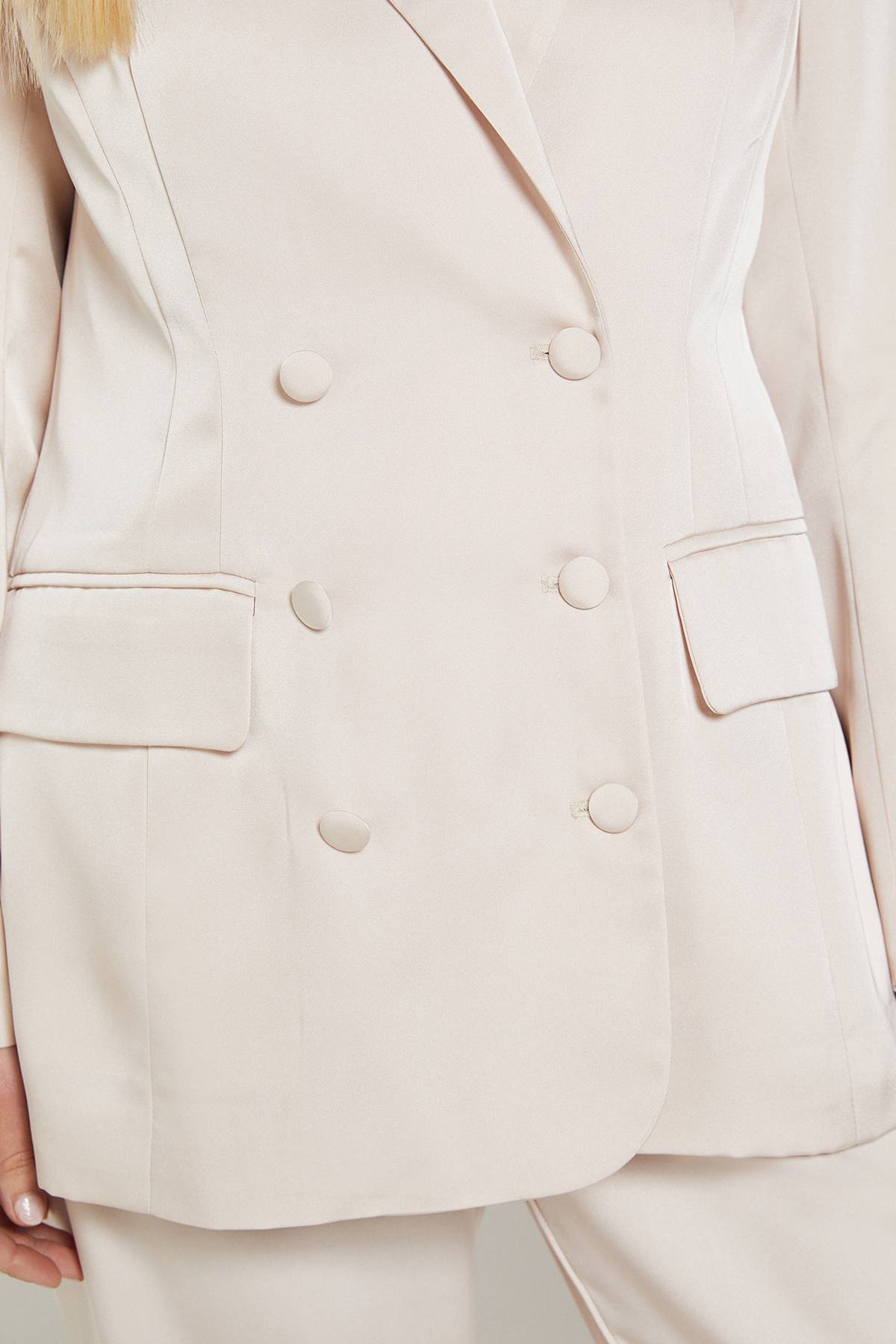 Wallis Blazer Coordonné Croisé En Satin Petite