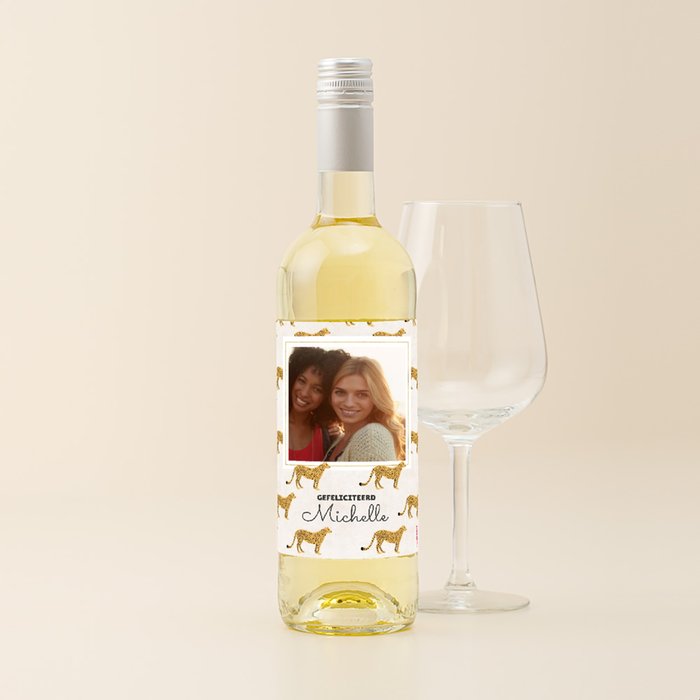Condado Real | Verdejo - Viura | Gefeliciteerd tijger met eigen foto & tekst | 750 ml