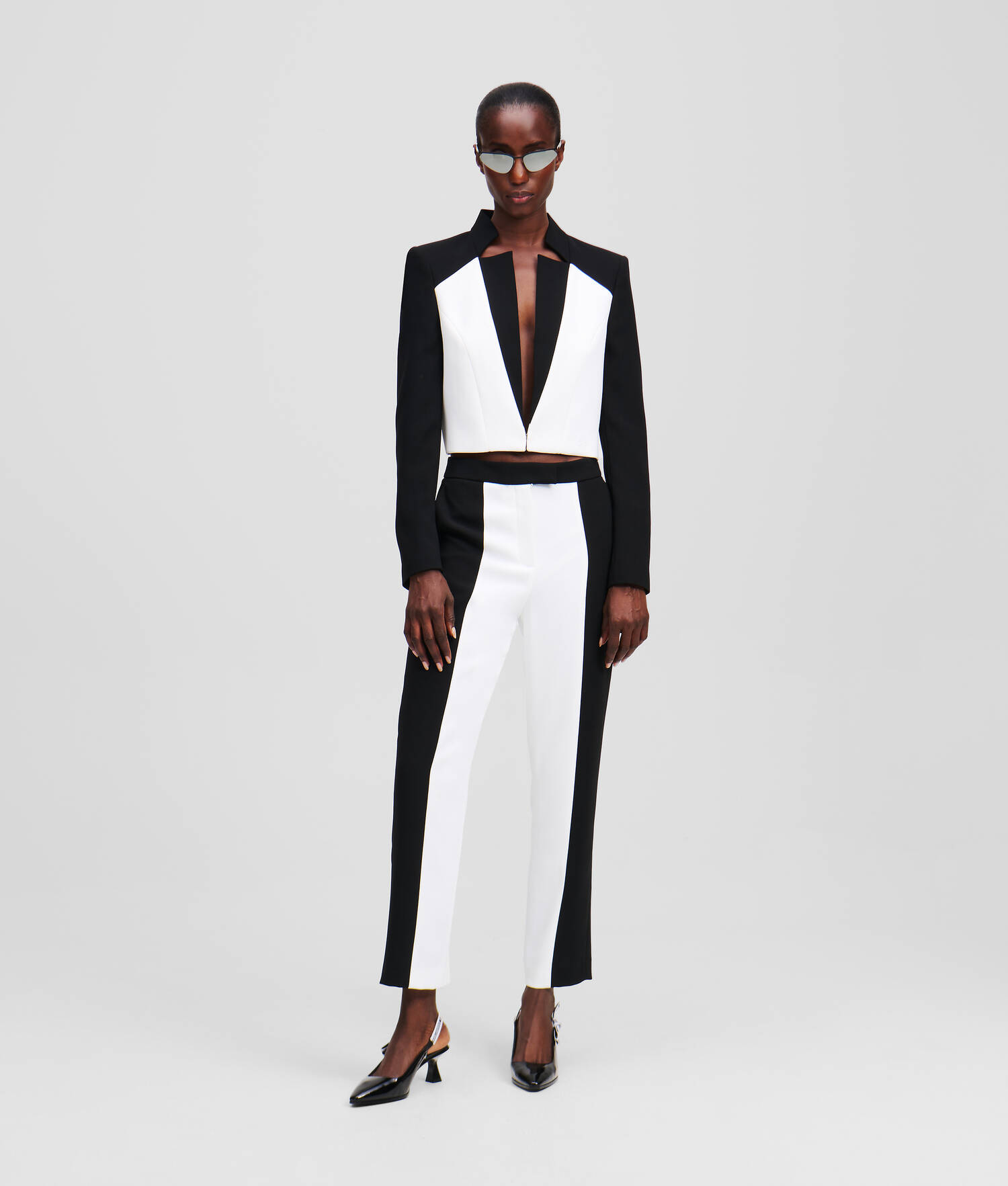 BLAZER AJUSTÉ À BLOCS DE COULEURS