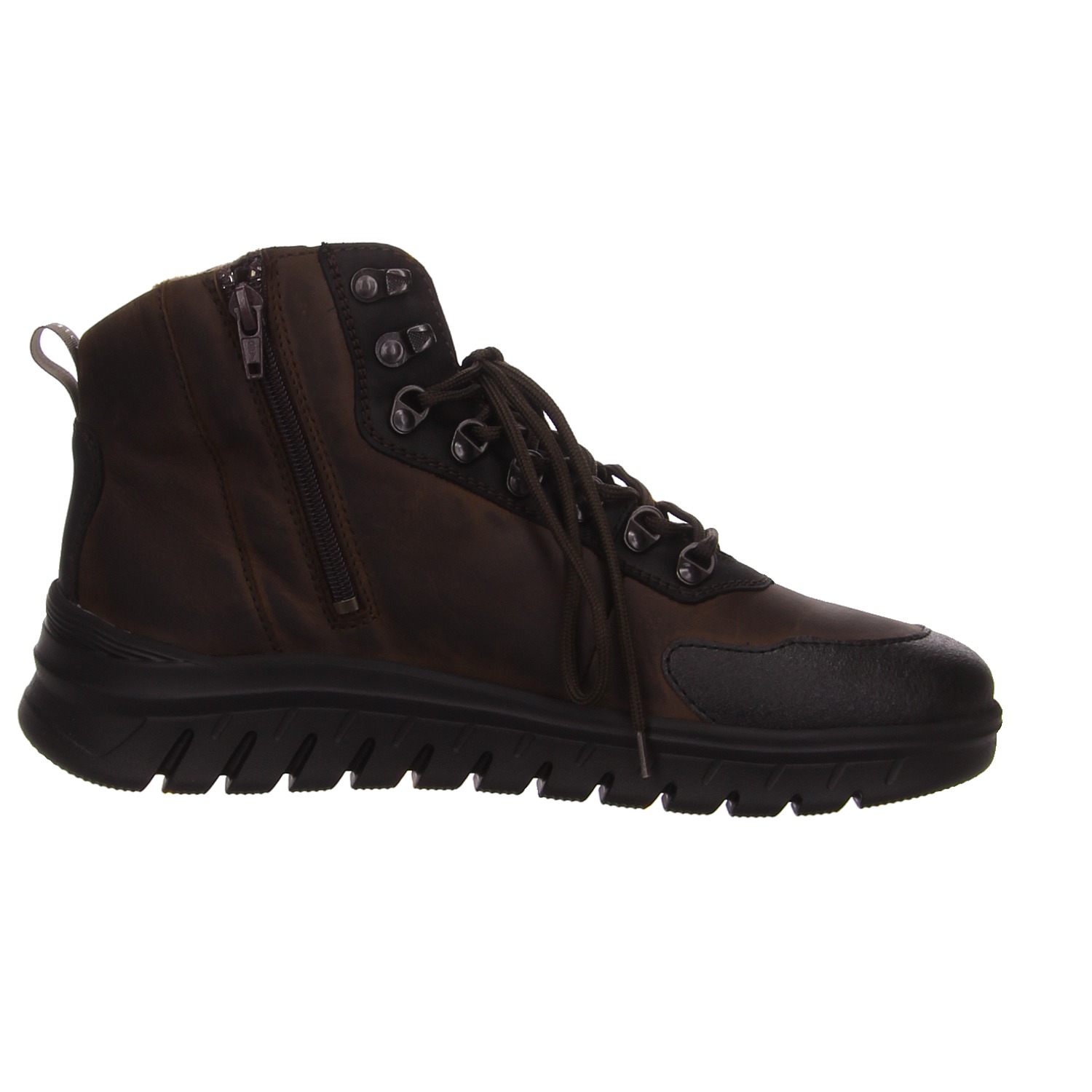 Waldläufer Schnürschuh schwarz schwarz