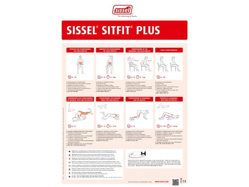 SISSEL Sitzkissen Sitfit Plus schwarz Ø 37 cm, 1 Stück Kombination aus Sitzkeil und Luftkissen