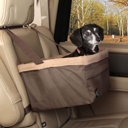 Cadeira elevatória marrom para animais de estimação para carro