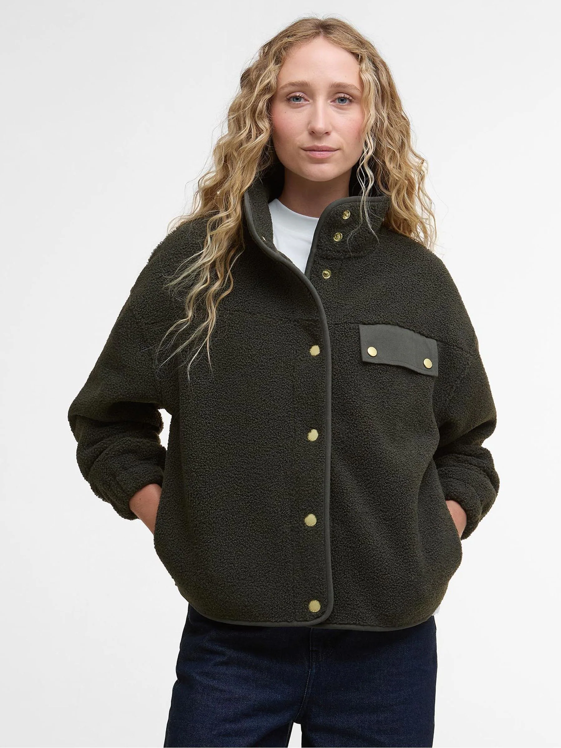 Olijfgroen - Barbour® Mabel fleece jack