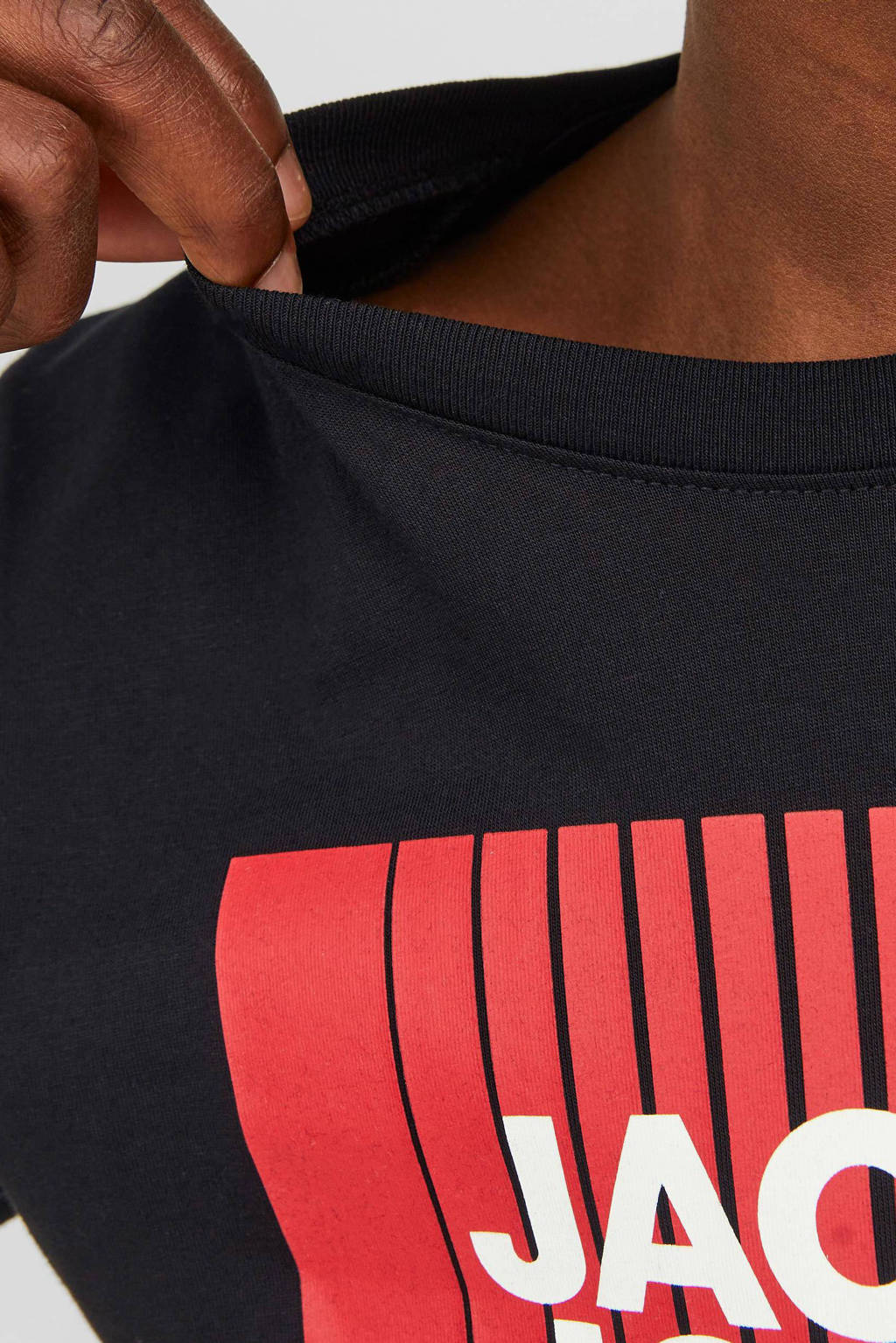 JACK & JONES longsleeve JJECORP van katoen zwart