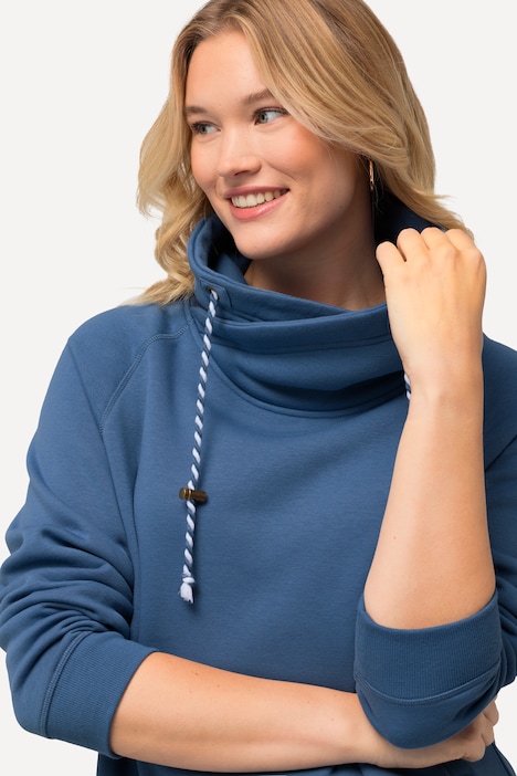 Sweatshirt, weiter Stehkragen, Taschen, Raglan-Langarm