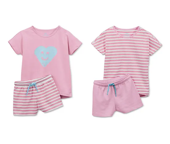 2 Shorty-Pyjamas aus Bio-Baumwolle