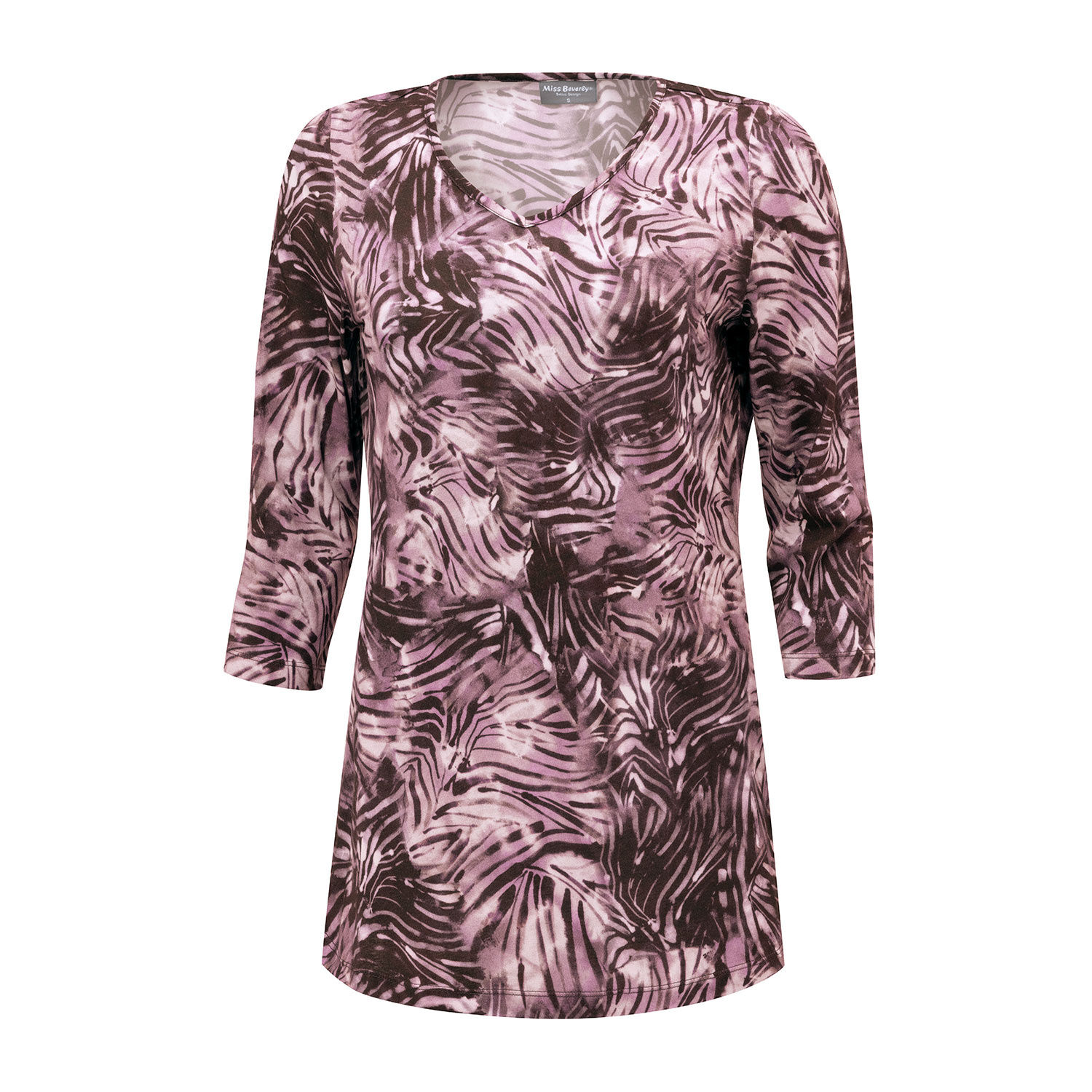 Damen Longshirt mit Allover-Print