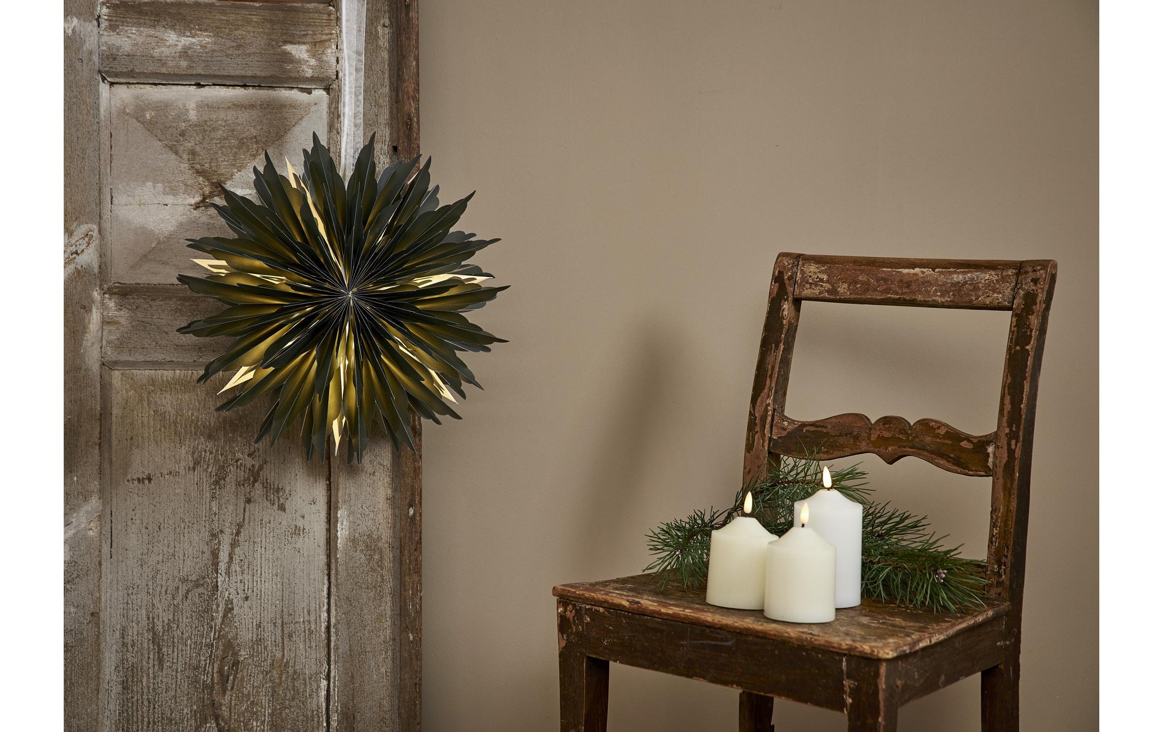 Papierstern Dis, Grün, Ø 40 cmLED Weihnachtsdekoration