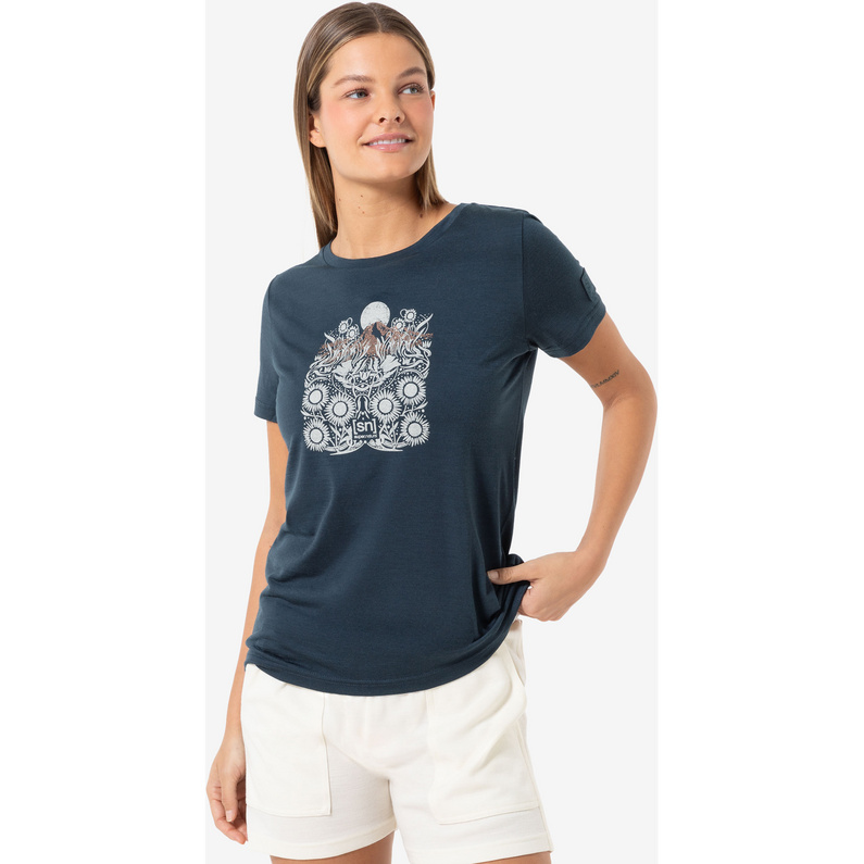 Super.Natural Damen Mount Flower Bio J T-Shirt