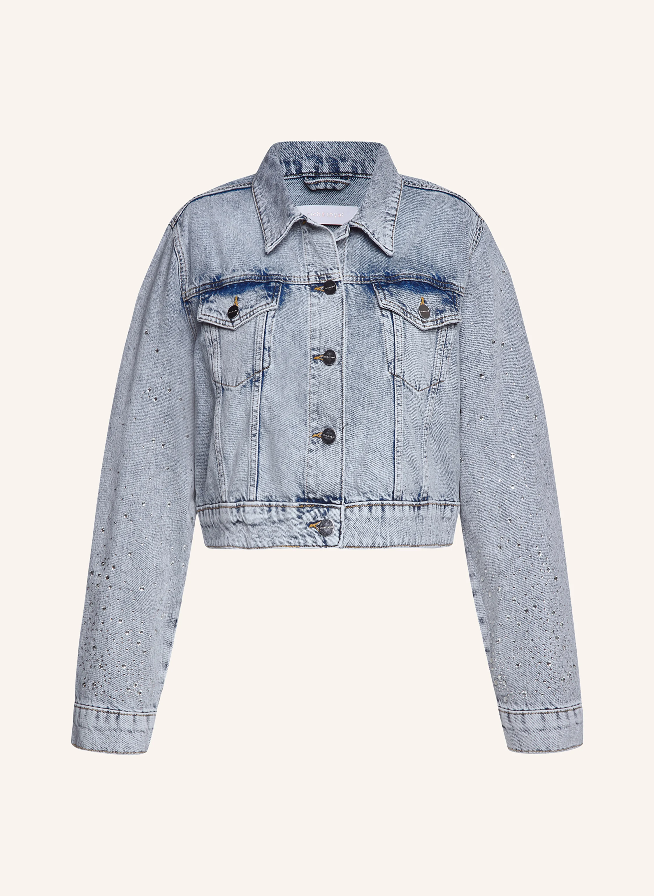 Rich & Royal Jeansjacke mit Schmucksteinen