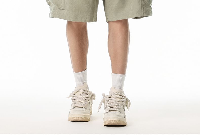 AXEN - Cargo Bermuda Shorts met trekkoord en geborduurd logo