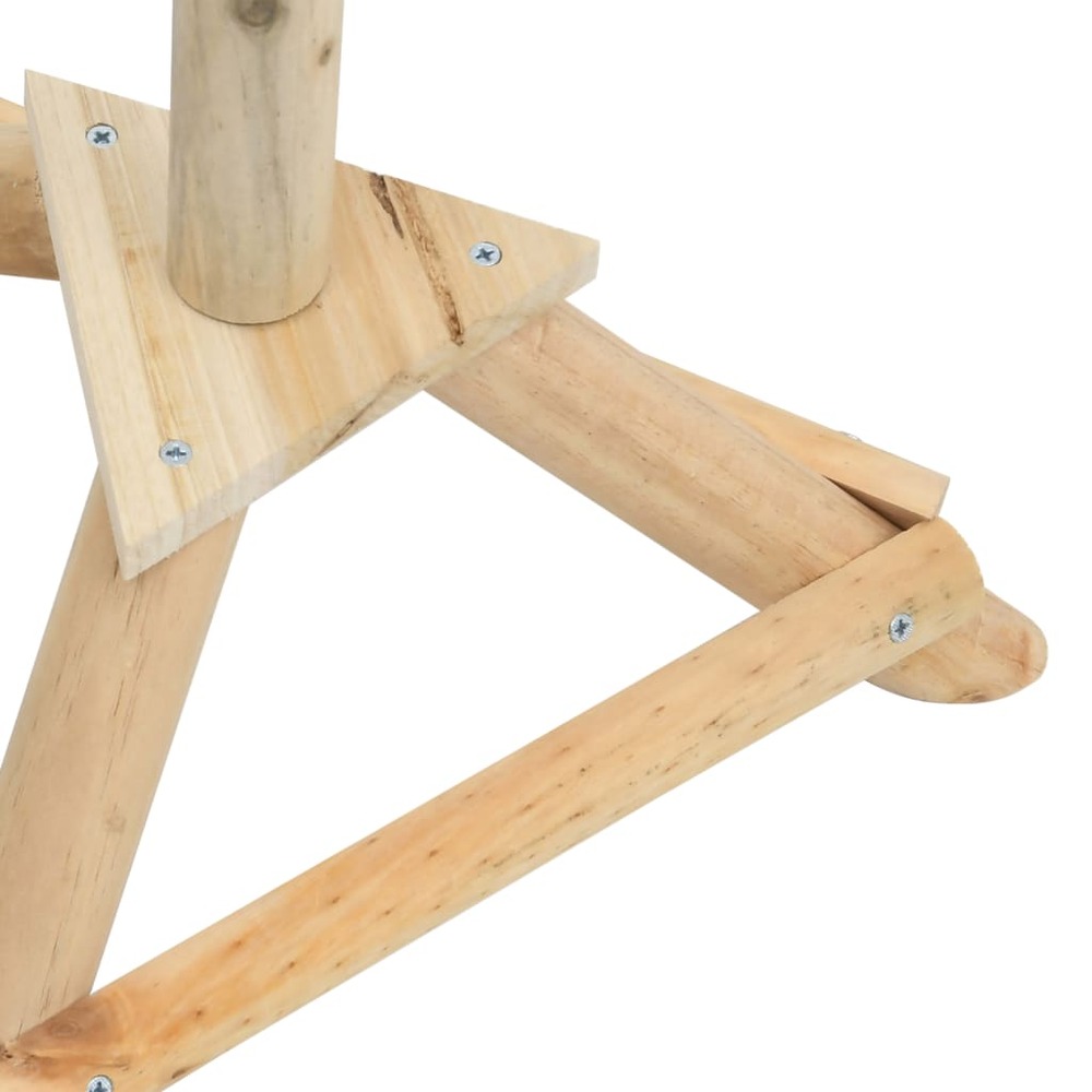 Mangeoire à oiseaux et support 37x28x100cm bois de sapin massif