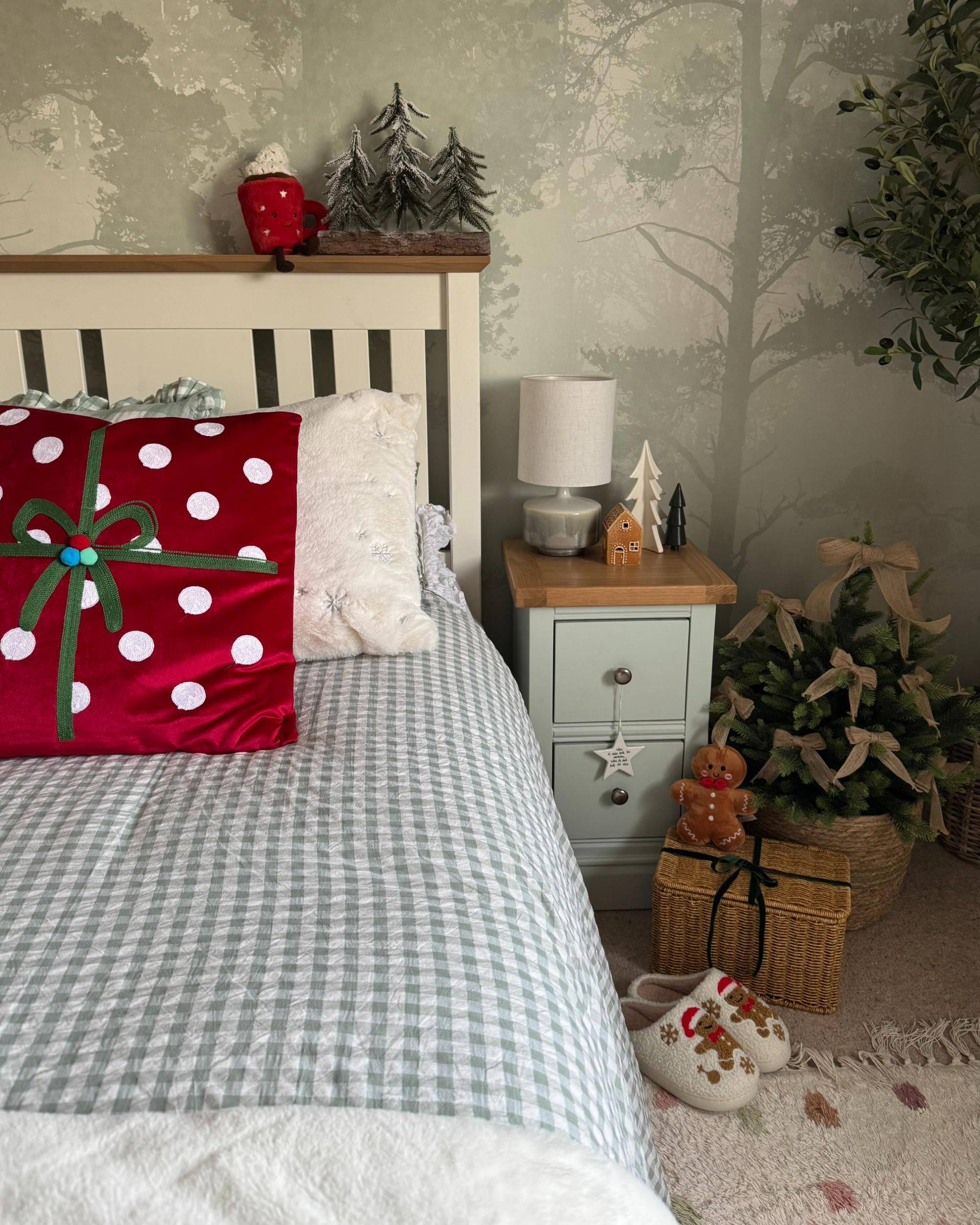 Set van 2 sierkussens GUMDROP Fluweel 45 x 45 cm Rood kerstmotief