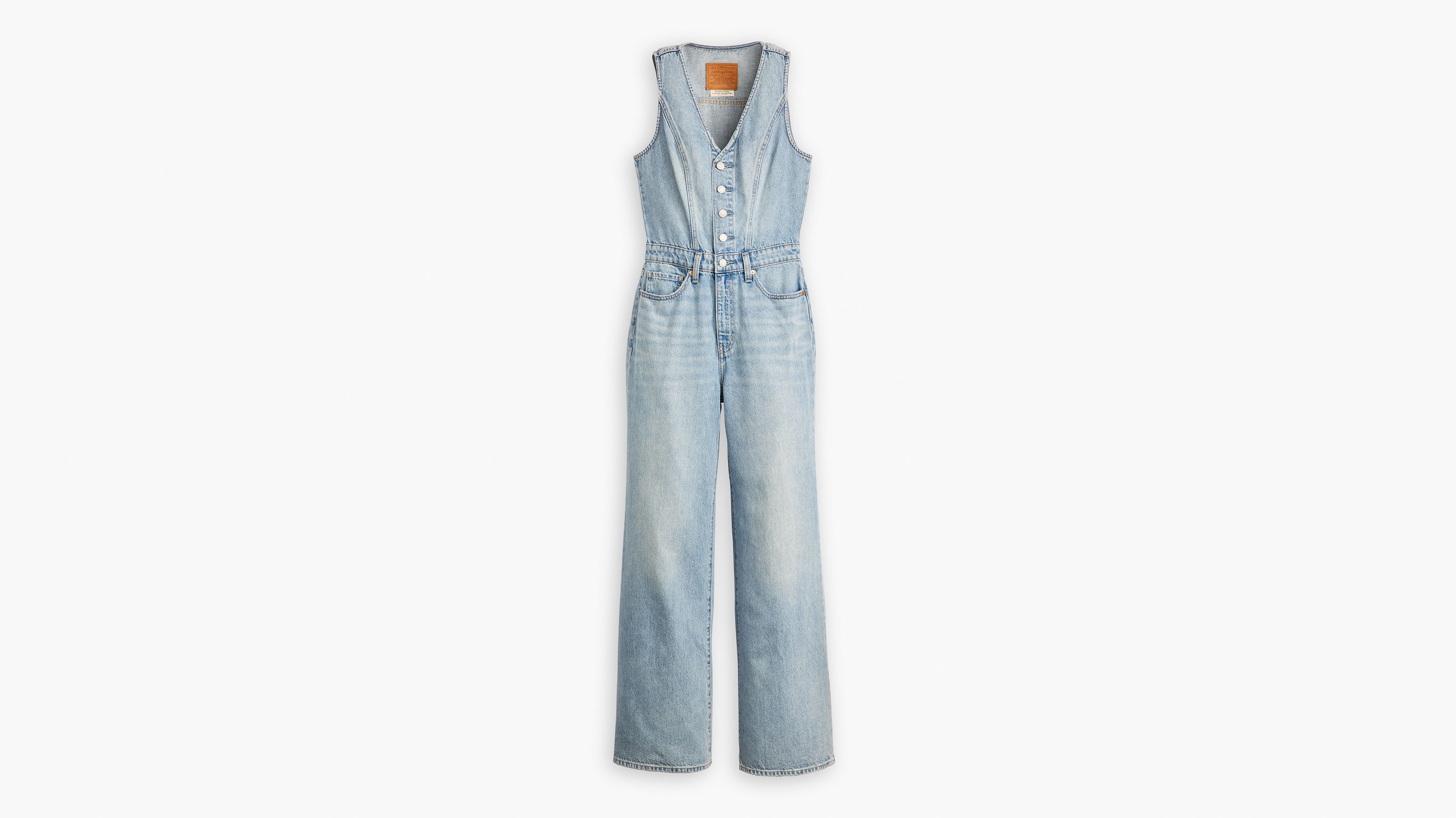Salopette Denim Wide Leg - Dive Deep - Bleu