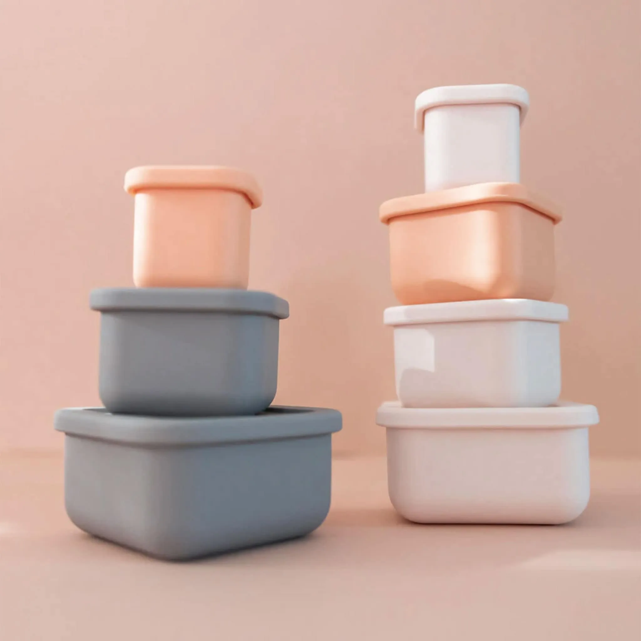 Minika Trio Bols à Collation en Silicone