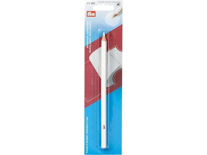 Prym Markierstift Weiss Auswaschbarer Stift zur Bearbeitung von Schablonen, Quilt- und Schnittmuster