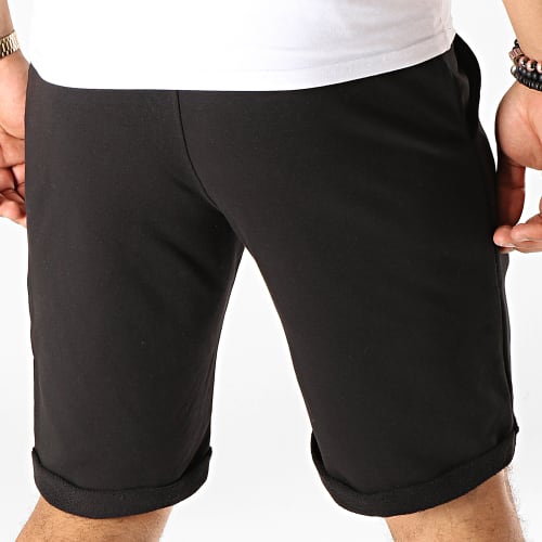 Short Jogging Logo Noir Rouge