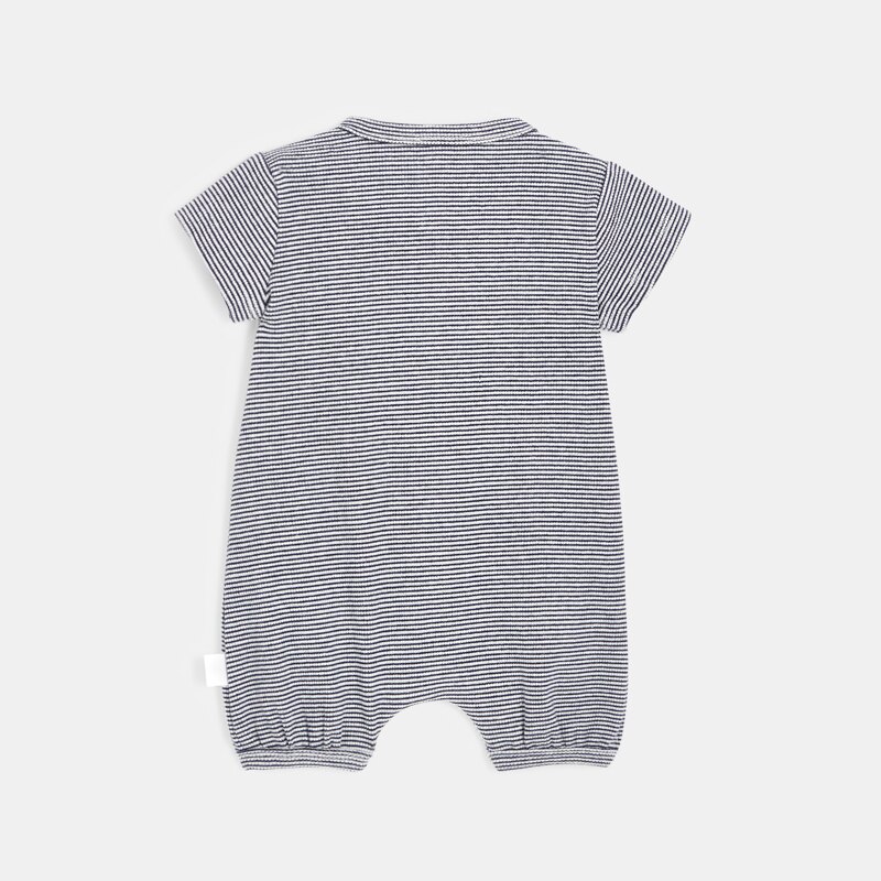 Combishort bébé en coton bio bleu Absorba Bleu