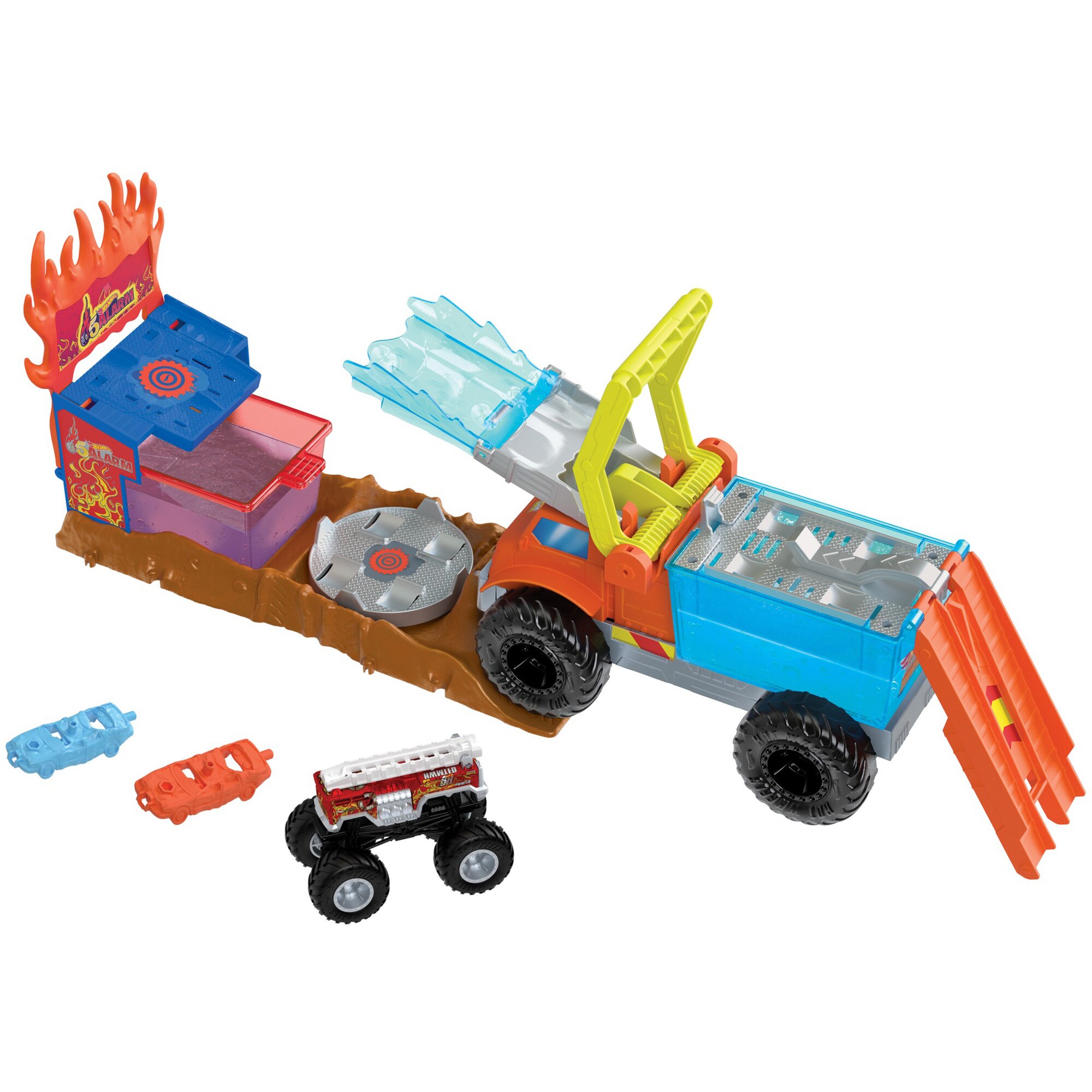 Mattel Spielfahrzeug Monster Trucks Arena World: 5-Alarm-Rettungsaktion