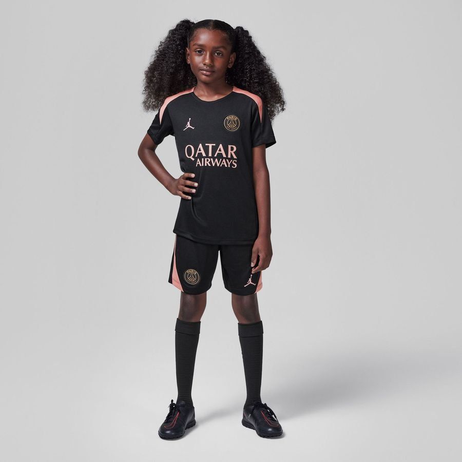 Paris Saint-Germain T-shirt d'Entraînement Dri-FIT Strike 3ème - Noir/Rose Enfant