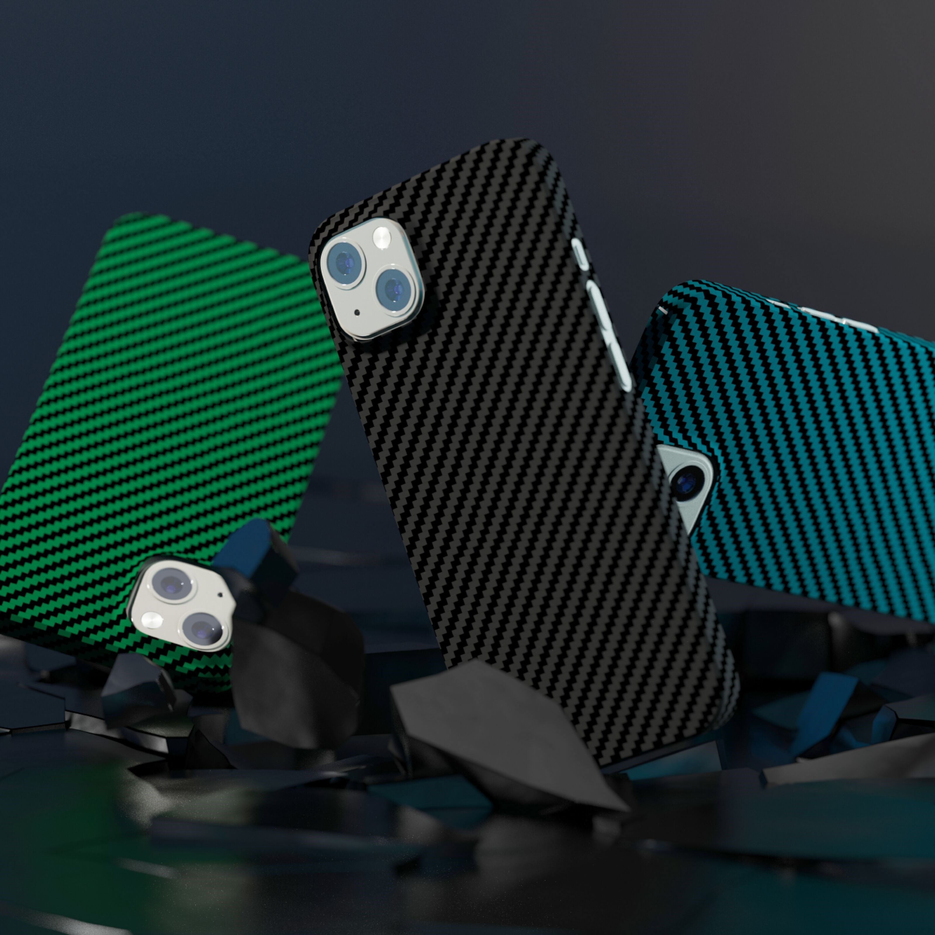 Linocell Premium Kevlar Robust deksel for iPhone 13 Blå