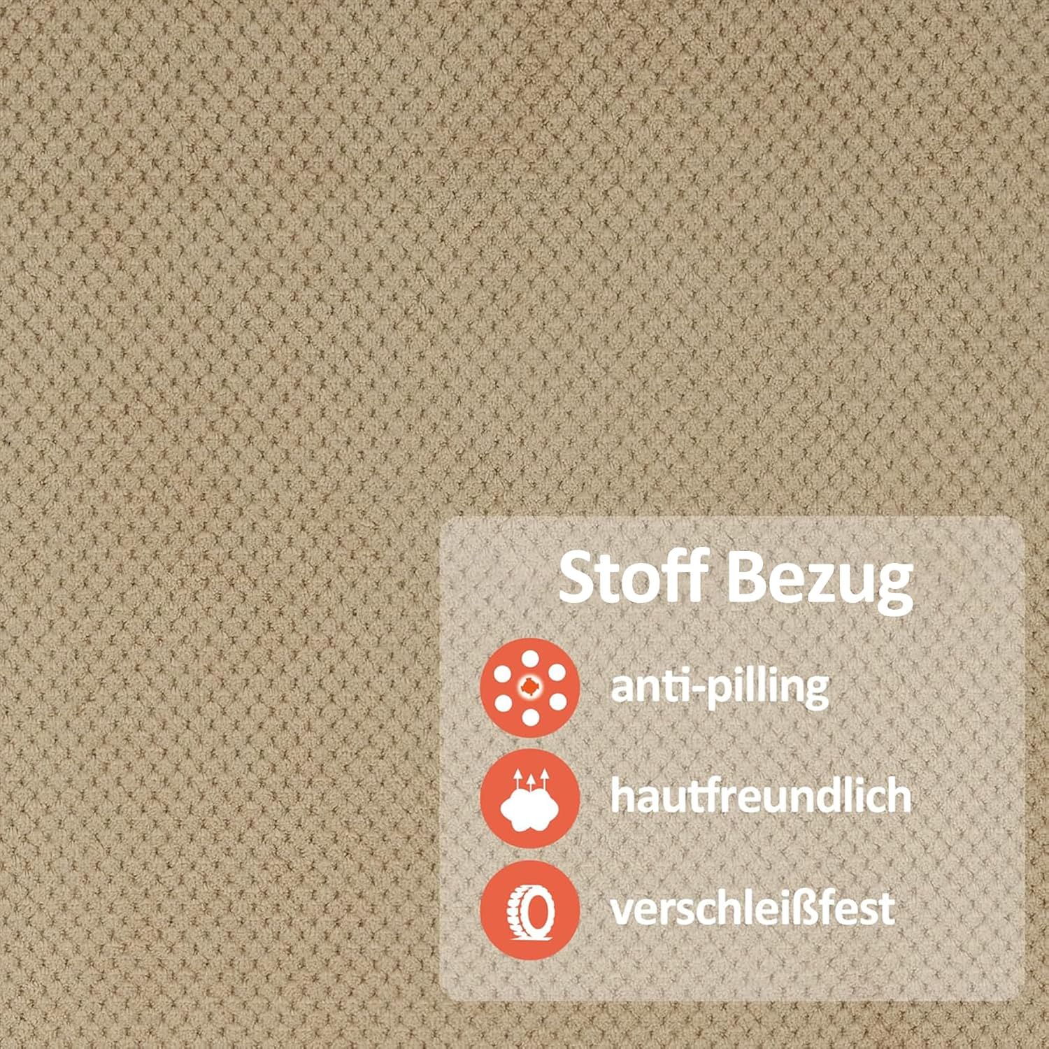 M MCombo Fernsehsessel elektrisch verstellbar, Relaxsessel mit Liegefunktion, TV Sessel mit Massage & Wärmefunktion, USB & Getränkehalter, 35D Vollschaum-Sitzkissen 7008 (Stoff, Beige)