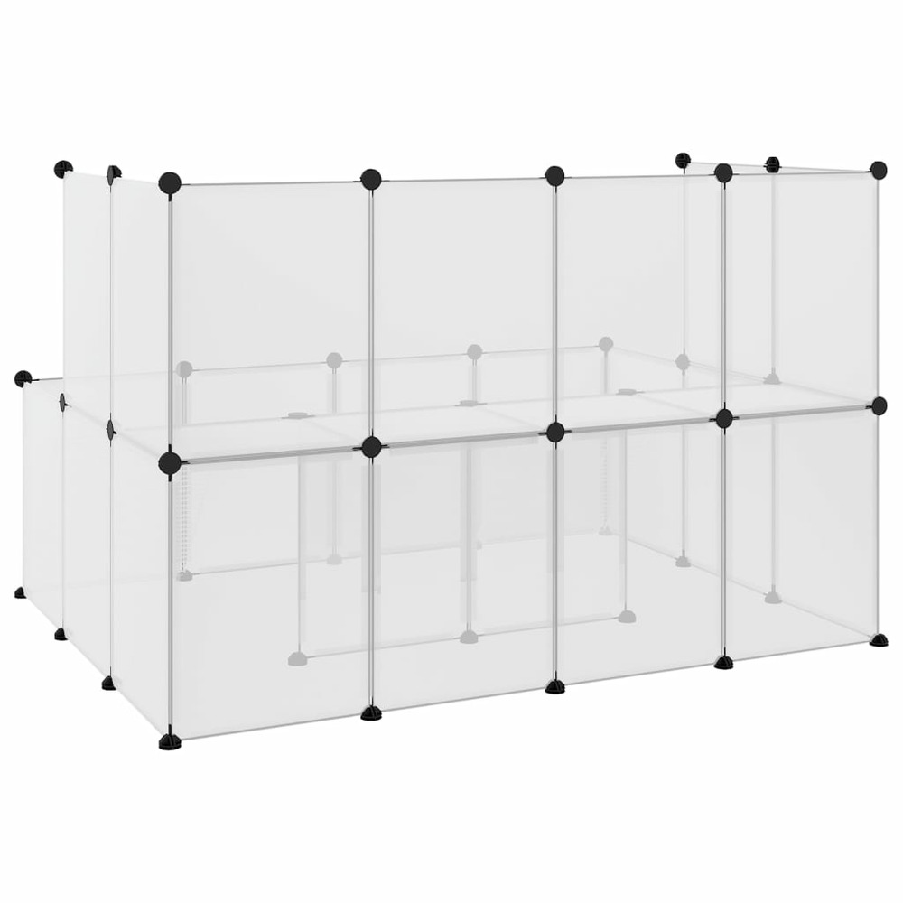 Cage pour petits animaux transparent 143x107x93 cm pp et acier