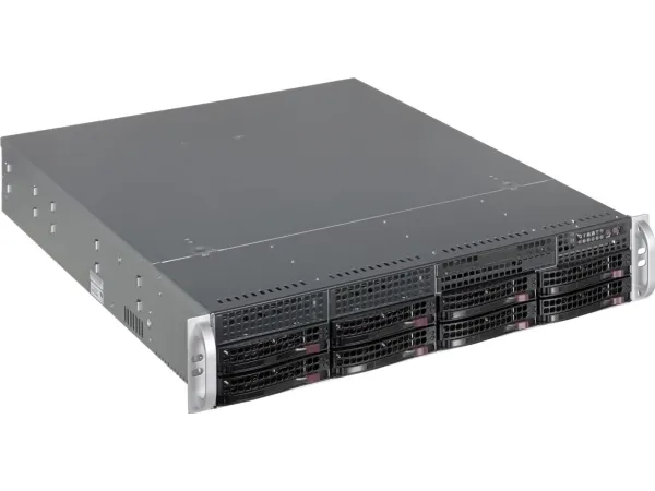 Supermicro SC825 TQC-R1K03WB - Rack-monterbar 2U - forstærket forlænger ATX - SATA/SAS - hot-swap 1000 Watt - sort