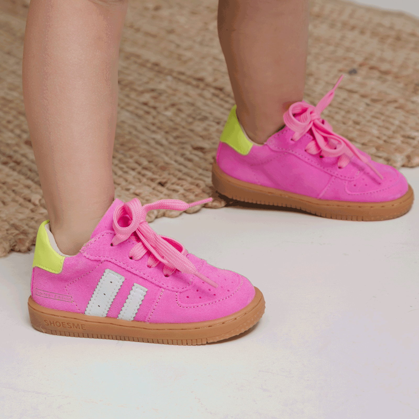Shoesme roze sneakertje Microfiber leer, Suède | Meisjes schoenen