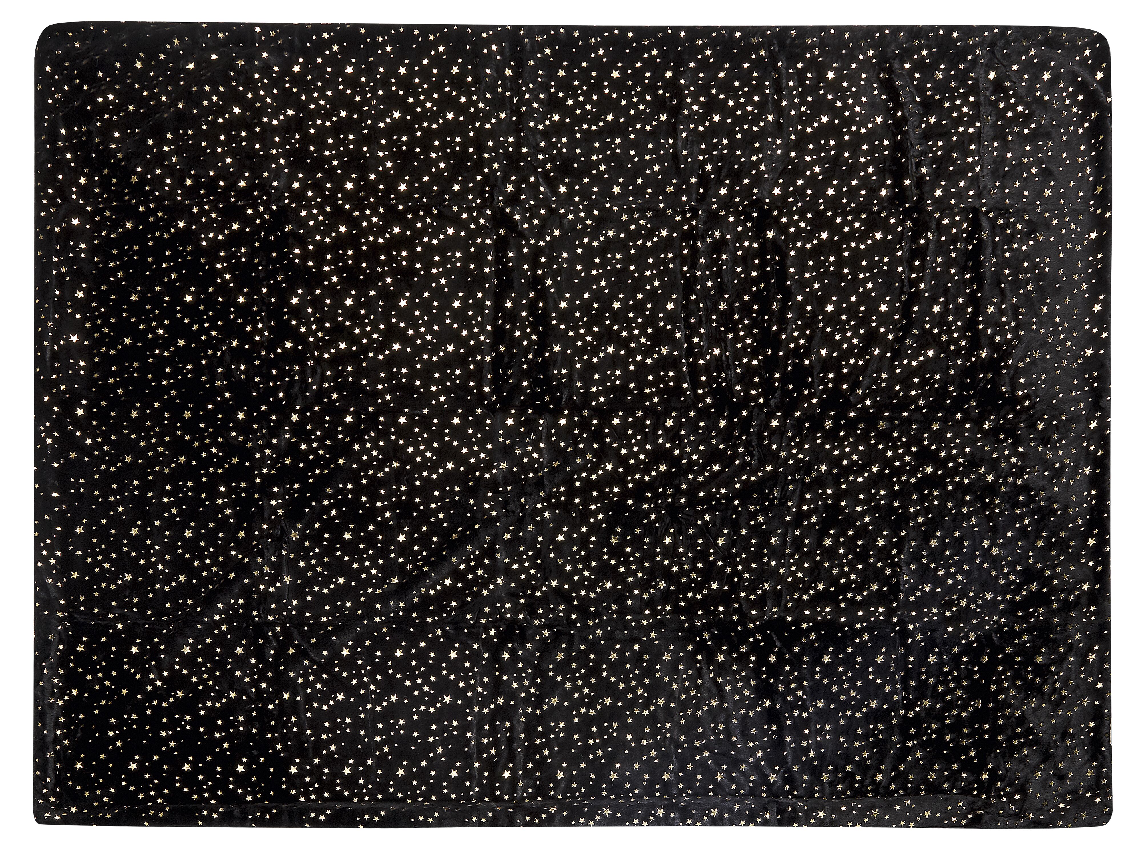 Plaid ALAZEYA 130 x 180 cm Zwart
