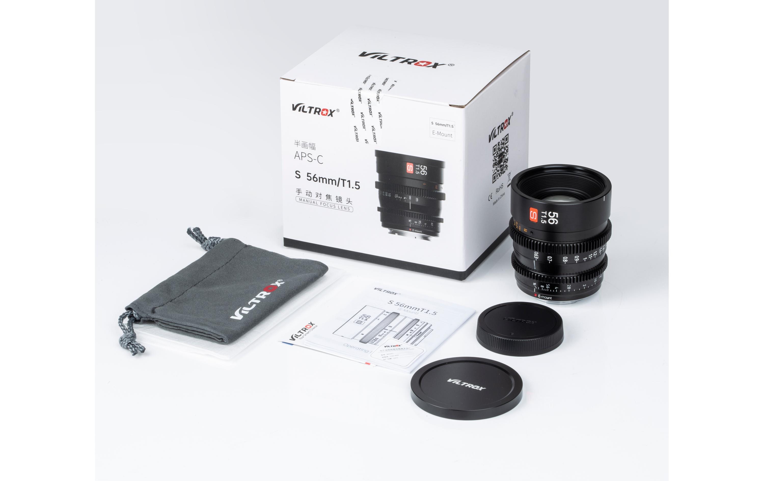 Festbrennweite S 56mm T1.5 – Sony E-Mount<br>56 mm E-Mount Professionelles Cine-Objektiv mit manuellem Fokus Kompakte, solide Objektivkonstruktion für die Filmproduktion