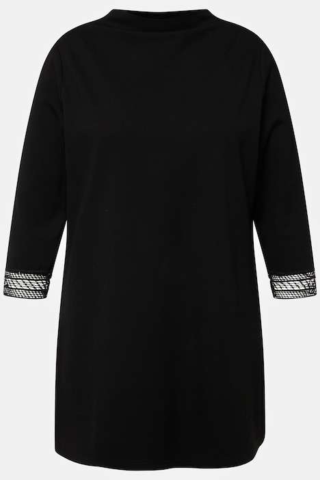Sweatshirt, Punto-di-Roma, Stehkragen, 3/4-Arm