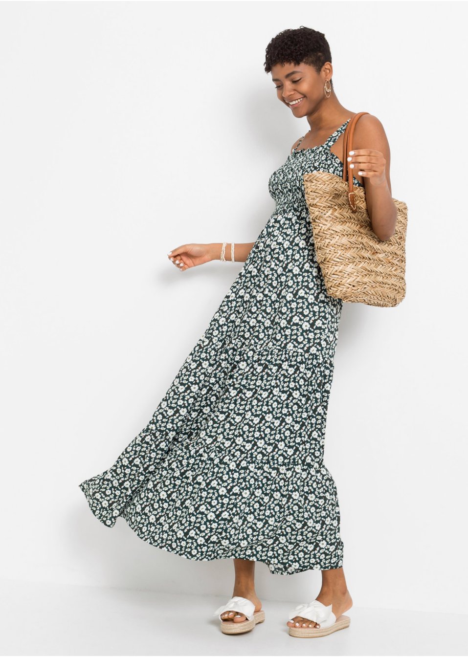 Robe longue en viscose