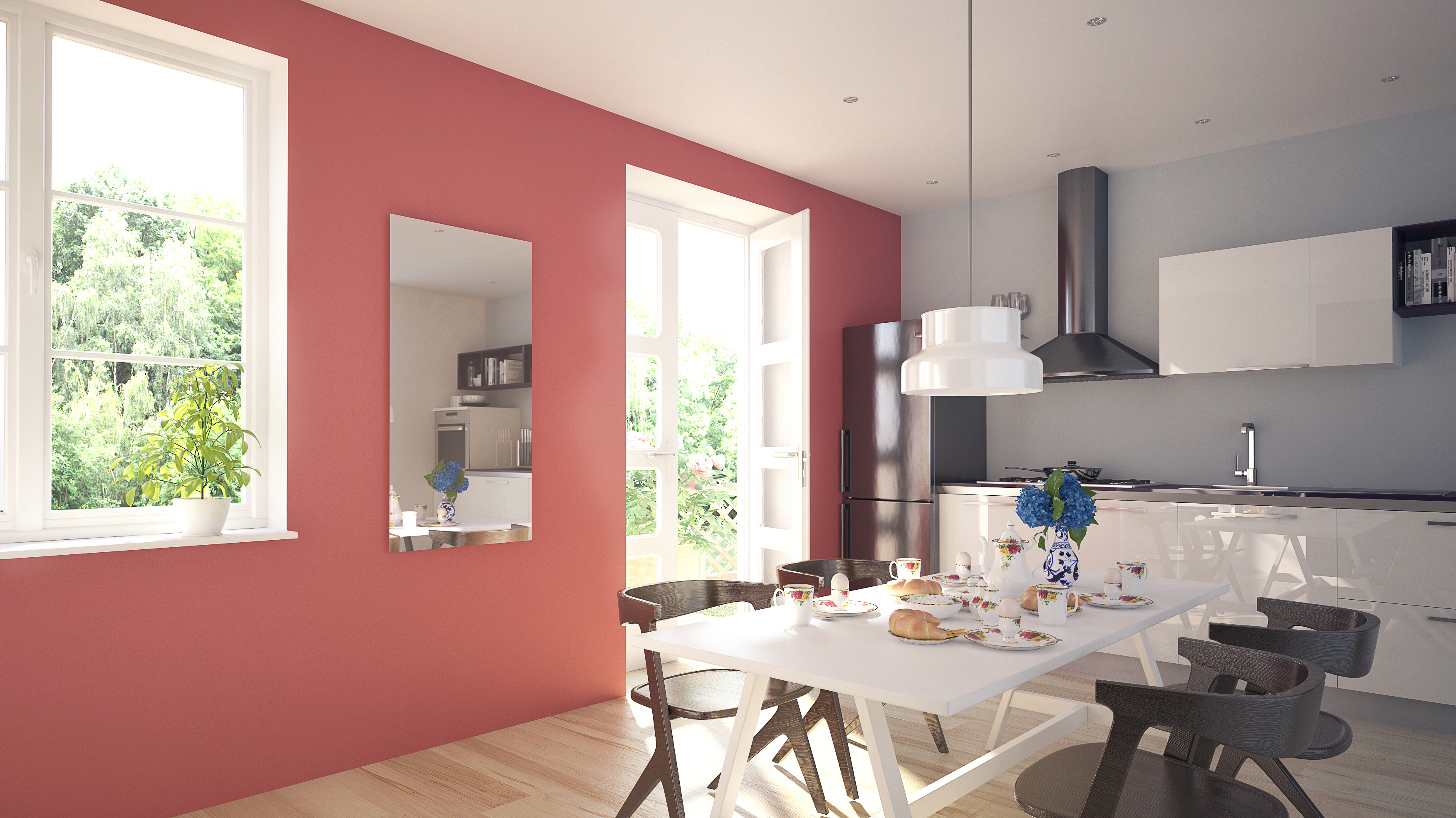 Ecosun GS300 glazen infrarood paneel spiegel 60x60cm 300W
