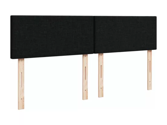 Sommier à lattes de lit avec matelas Noir 160x200 cm Tissu