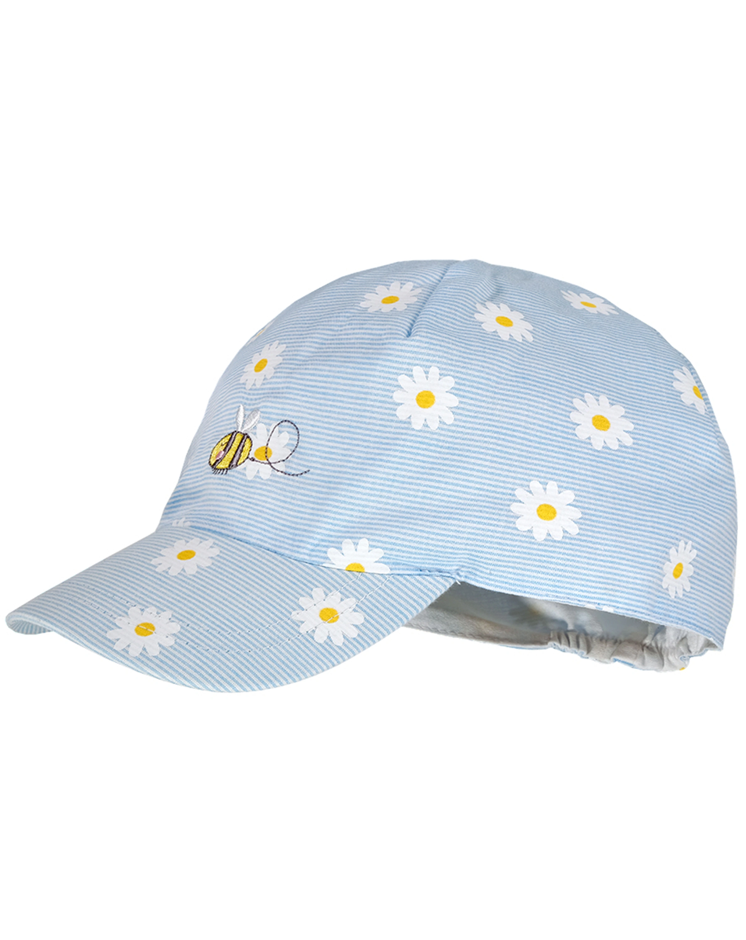 Basecap BEE IN LOVE in cerulean