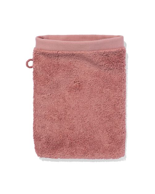 gant de toilette qualité hôtelière extra douce rose profond