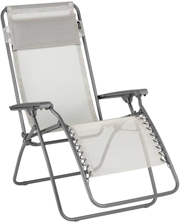 Lafuma Mobilier -Relaxsessel Zero Gravity RT 2 -Klappbarer Liegestuhl für Terrasse, Garten -Strapazierfähiges Batyline®-Gewebe -Mehrpositionenliege, Komfortabel, Roggenbeige